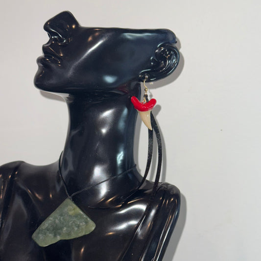 3cm Red Tip Mako with Ribbon - SINGLE